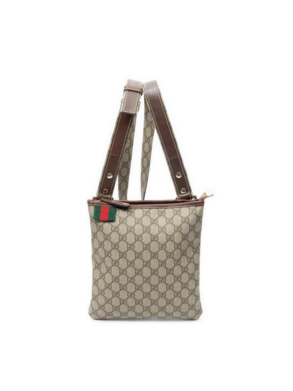Gucci Web Loop Flat Messenger Gg Coated #367356G10B